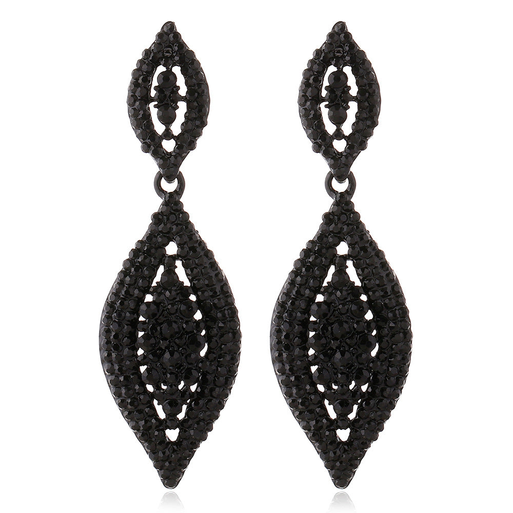 Wholesale Alloy Full Diamond Crystal Pendant Earrings